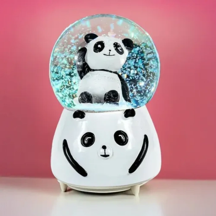 Orta Boy Siyah-Beyaz Panda Kar Küresi