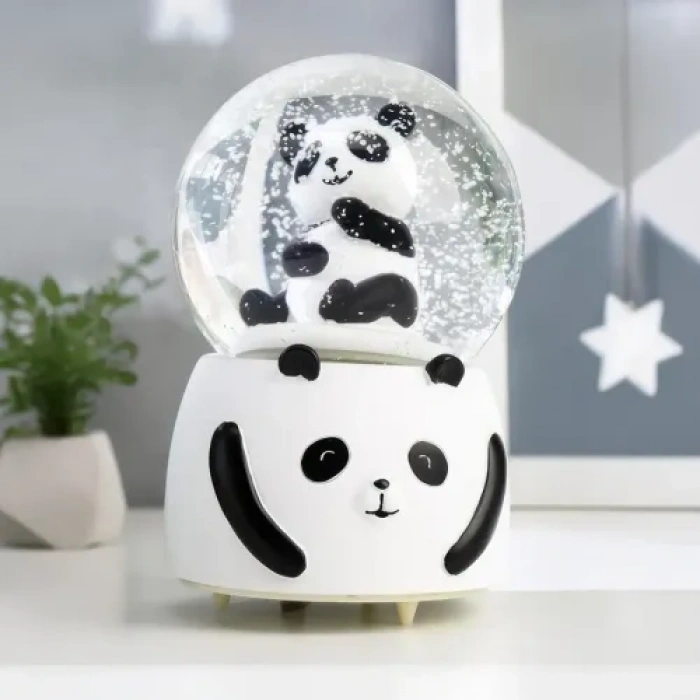Orta Boy Siyah-Beyaz Panda Kar Küresi