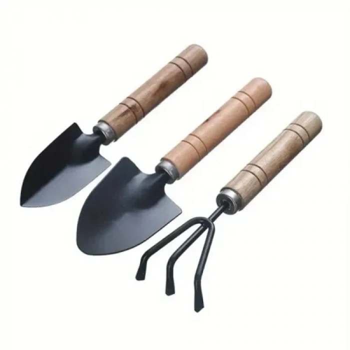 Portatif Mini Kazma, Kürek ve Tırmık Seti
