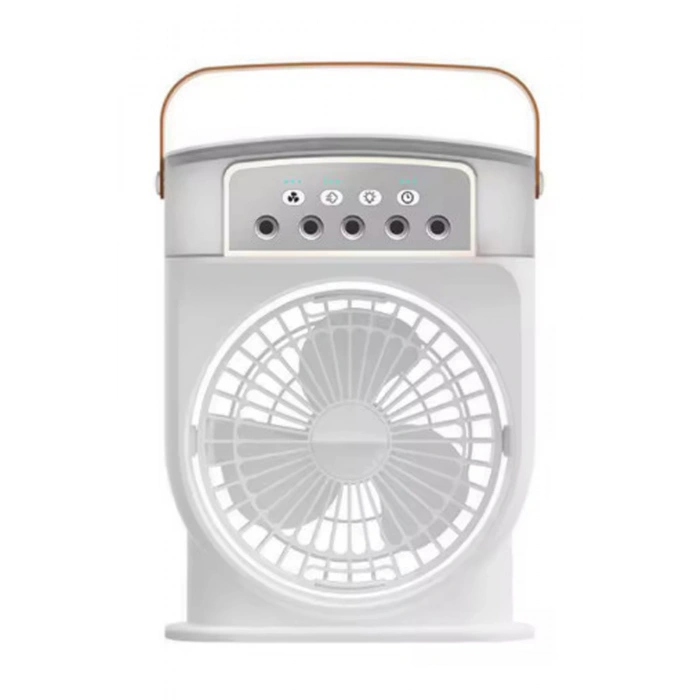 Şarjlı 600 Ml Su Hazneli Taşınabilir Masaüstü Vanilatör  Güçlü Fan Ve 2000 Mah Pil Beyaz