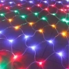 1x2 Metre Dekoratif File Ağ Perde 192 LED 8 Animasyonlu Farklı Işık Modu RGB Fişli