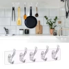 5li Güçlü Yapışkanlı Şeffaf Duvar Askısı Banyo Mutfak Düzenleyici Pratik Askılık