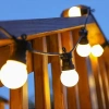 5 Metre 28 LED Mini Top Işık Sarı Fişli Siyah Kablo