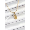BFS 316L Çelik Gold Renk Mini Külçe Altın Model Kolye