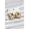 BFS 316L Çelik Gold Renk Vintage Model Kadın Küpe
