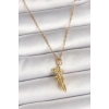 BFS 316L Çelik Gold Renk Zincir Sarılma Model Kadın Kolye