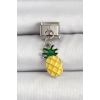 Mey İthalat® 316L Çelik Gümüş Renk Ananas Model Nomination Charm