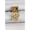 BFS 316L Çelik Sallantılı Zirkon Taşlı Kelebek Model Gold Renk Nomination Charm