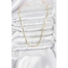 BFS 316L Çelik Zincir Gold Renk Ezme Zincir Model 65 cm Kadın Kolye