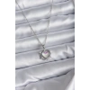 BFS 316L Çelik Zincir Gümüş Renk Kalp Model Kadın Kolye