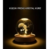 BFS 8 cm Küçük Prens 3D Kristal Küre USB Işıklı Ahşap Altlıklı Dekoratif Lamba