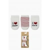BFS   Bistyle Mom Dad 3Lü Penye Soket Çorap 10123 Ekru