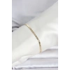 Mey İthalat® CM 14K Gold Renk Yassı Ezme Zincir Model Kadın Bileklik
