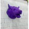BFS Dekoratif Mor Kurt Duvar Heykeli Asılabilir Hediyelik 25x19 cm