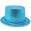 BFS     Floresan Mavi Renk Simli Uzun Fötr Melon Şapka 12 cm