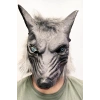 BFS   Kafaya Tam Geçmeli Lateks Mavi Gözlü Dişli Ağzı Açık Kurt Maskesi