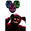 BFS Led Işıklı Neon Maske Cadılar Bayramı Maskesi Korkunç Korku Maskesi