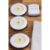 BFS Led Lamba 3lü Uzaktan Kumandalı Yapışkanlı Beyaz Işık