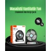 BFS Mini USB Fan – Şarj Edilebilir, Işıklı, 3 Kademe, Taşınabilir Masaüstü Vantilatör