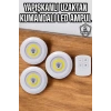 BFS Mutfak Dolap Altı Işığı Uzaktan Kumandalı Yapışkanlı Kablosuz Pilli