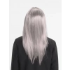 BFS   Platin Gri Gümüş Renk Uzun Parti Peruğu Uzun Takma Peruk
