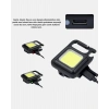BFS Şarjlı COB LED Anahtarlık Fener – 4 Modlu, Manyetik ve Katlanabilir Standlı