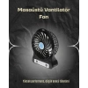 BFS Şarjlı USB Fan – Masaüstü Mini Vantilatör, Taşınabilir, Işıklı, 3 Kademeli, Sessiz