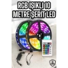 BFS Yeni Nesil RGB Işıklı 10Metre Şerit Led Kumandalı Şarj Edilebilir