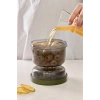 Çift Taraflı Süzgeçli  Kapaklı Zeytinlik - Suyu Süzen Zeytin Turşu Saklama Kabı
