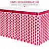 Kalpli Metalize Masa Eteği Kırmızı 75x300 Cm