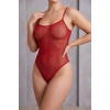 Kırmızı Transparan Tül Fantazi Bodysuit TM1480