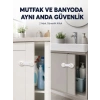 Mey İthalat® 2li Dolap ve Çekmece Güvenlik Kilidi Seti