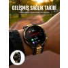 Mey İthalat® 3 Bileklikli Amoled Akıllı Saat Bluetooth Çağrı ve Sağlık Takipli Yeni Nesil