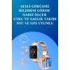Mey İthalat® 3 Kordonlu Dokunmatik Ekran Akıllı Saat ve 2.Nesil Kablosuz Bluetooth Kulaklık ANC/ENC