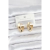 Mey İthalat® 316L Çelik Gold Renk Elmas Model Halka Kadın Küpe