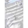 Mey İthalat® 316L Çelik Gümüş Renk Zirkon Taşlı Kuğu Model Kadın Kolye