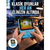 Mey İthalat® 3.5 İnç Mini Atari Taşınabilir Oyun Konsolu 666 Adet Retro Oyun Yeni Nesil
