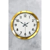 Mey İthalat® 36 cm Gold Metal Standart Duvar Saati