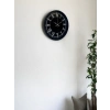 Mey İthalat® 36 Cm Modern Siyah Duvar Saati