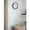 Mey İthalat® 36 Cm Mor Çocuk Odası Duvar Saati