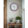 Mey İthalat® 36 Cm Pembe Modern Duvar Saati