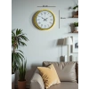 Mey İthalat® 36 Cm Sarı Dekoratif Duvar Saati