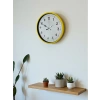 Mey İthalat® 36 Cm Sarı Modern Dekoratif Duvar Saati