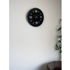 Mey İthalat® 36 Cm Siyah Dekoratif Duvar Saati