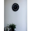Mey İthalat® 36 Cm Siyah Modern Duvar Saati