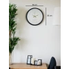 Mey İthalat® 36 Cm Siyah Sade Zarif Duvar Saati
