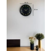 Mey İthalat® 36 Cm Siyah Şık Duvar Saati