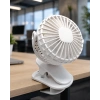 Mey İthalat® 360 Derece Dönebilen Mandallı Şarjlı Mini Masa Fanı