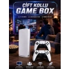 Mey İthalat® 3D Çift Oyun Kollu 4K HD Ekran Nostaljik 20.000 Oyunlu Beyaz Game Box
