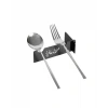 Mey İthalat® 3D Özel Baskı 6’lı Çatal Kaşık Tutucu Modern Sofra Aparatı